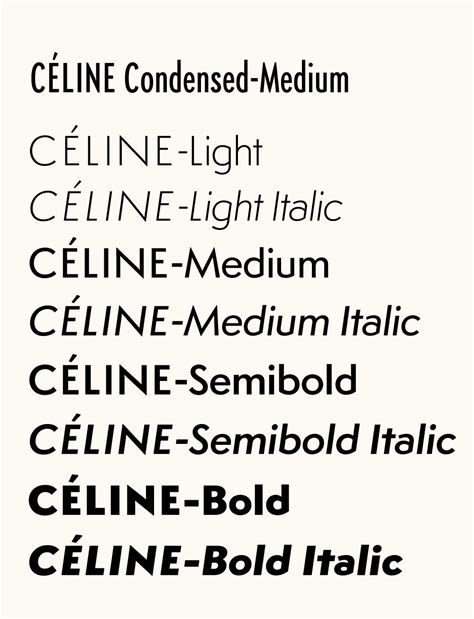 celine font name.